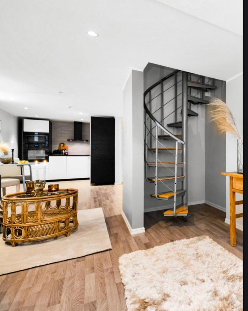 Modern Big 2 Bedroom Apartment Near Solsiden Trondheim Kültér fotó